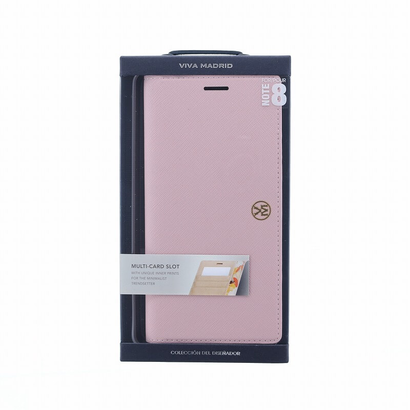 Galaxy Note8 SC-01K/SCV37/手帳型ケース/薄型PU/Ramito Collection/Carnation(Pink)