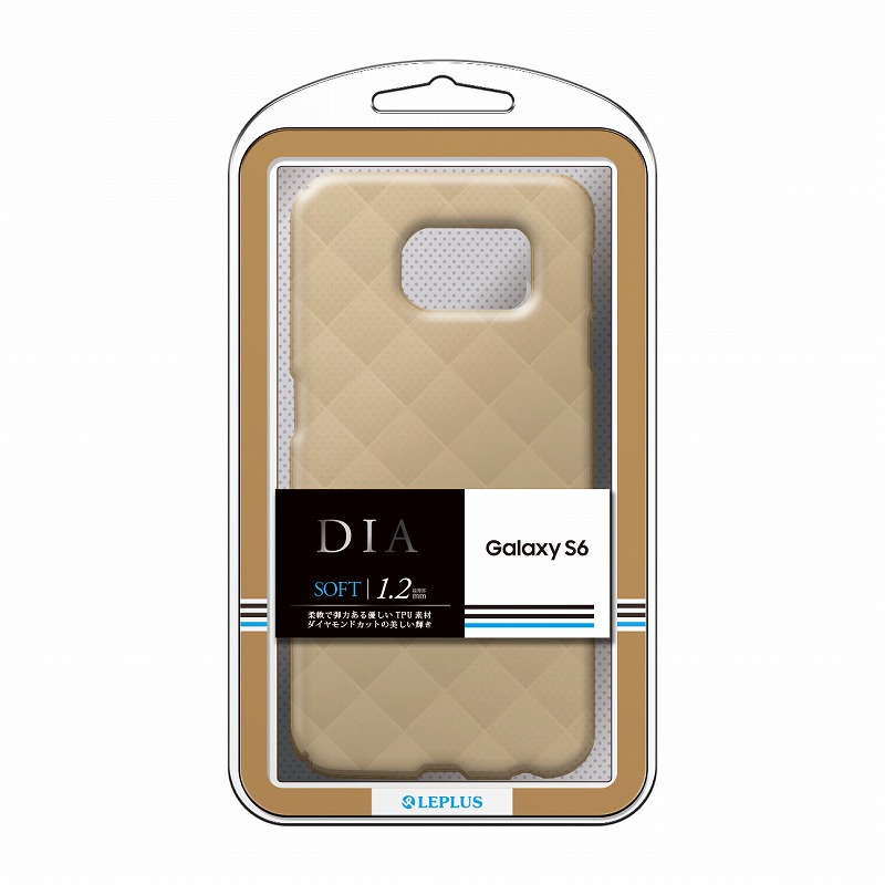 Galaxy S6 SC-05G TPUケース 「DIA SOFT」 クリアゴールド