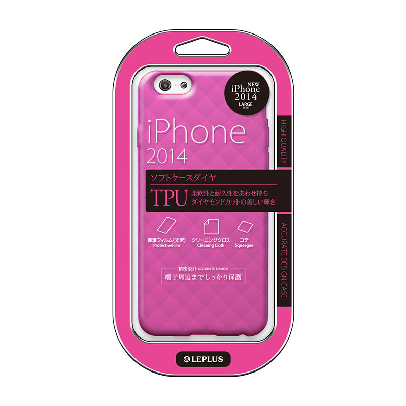 iPhone 6 Plus [TPU DIA] TPUケース ビビッドピンク
