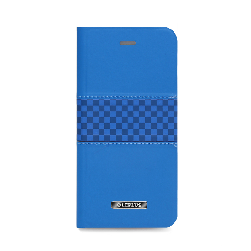 □iPhone 6 Plus/6s Plus [CHESS] デザインPUレザーカバー ブルー