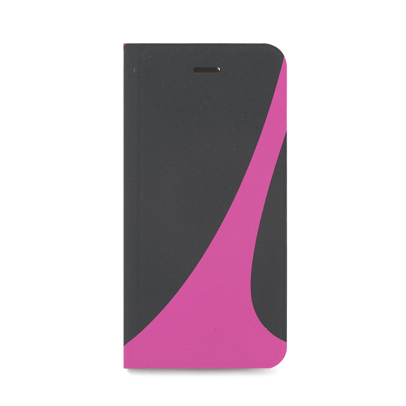 □iPhone 6 Plus/6s Plus [SWEAT] デザインPUレザーカバー ピンク