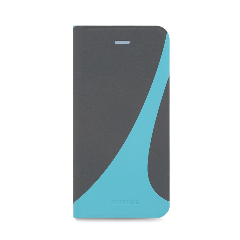 □iPhone 6 Plus/6s Plus [SWEAT] デザインPUレザーカバー ブルー