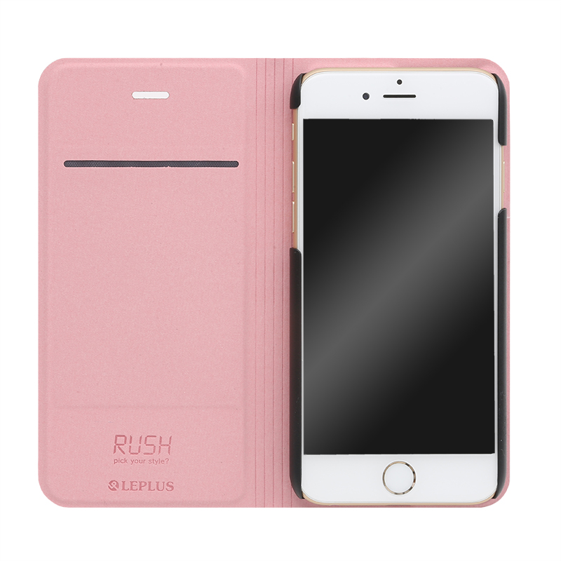 □iPhone 6/6s [SWEAT] デザインPUレザーカバー ピンク