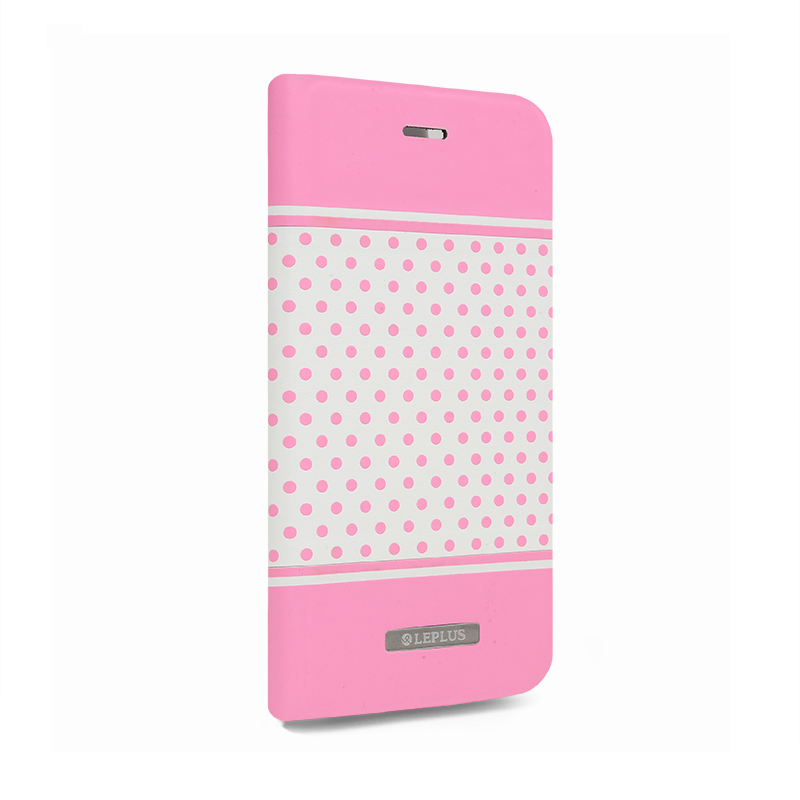 □iPhone 6/6s [DOT] デザインPUレザーカバー ピンク