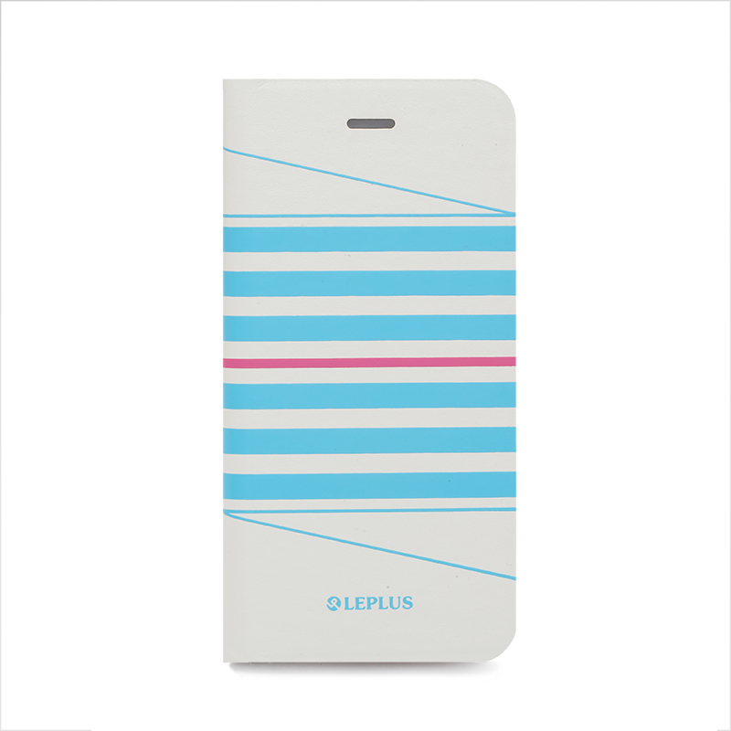 □iPhone 6/6s [REEL] デザインPUレザーカバー ブルー