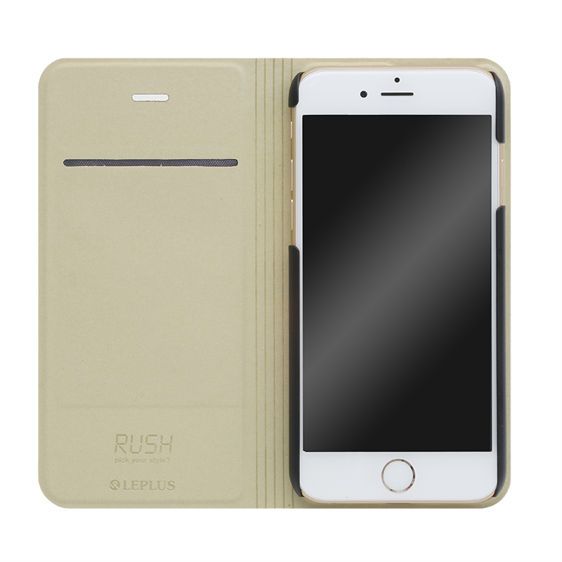 □iPhone 6/6s [RUSH] デザインPUレザーカバー グリーン