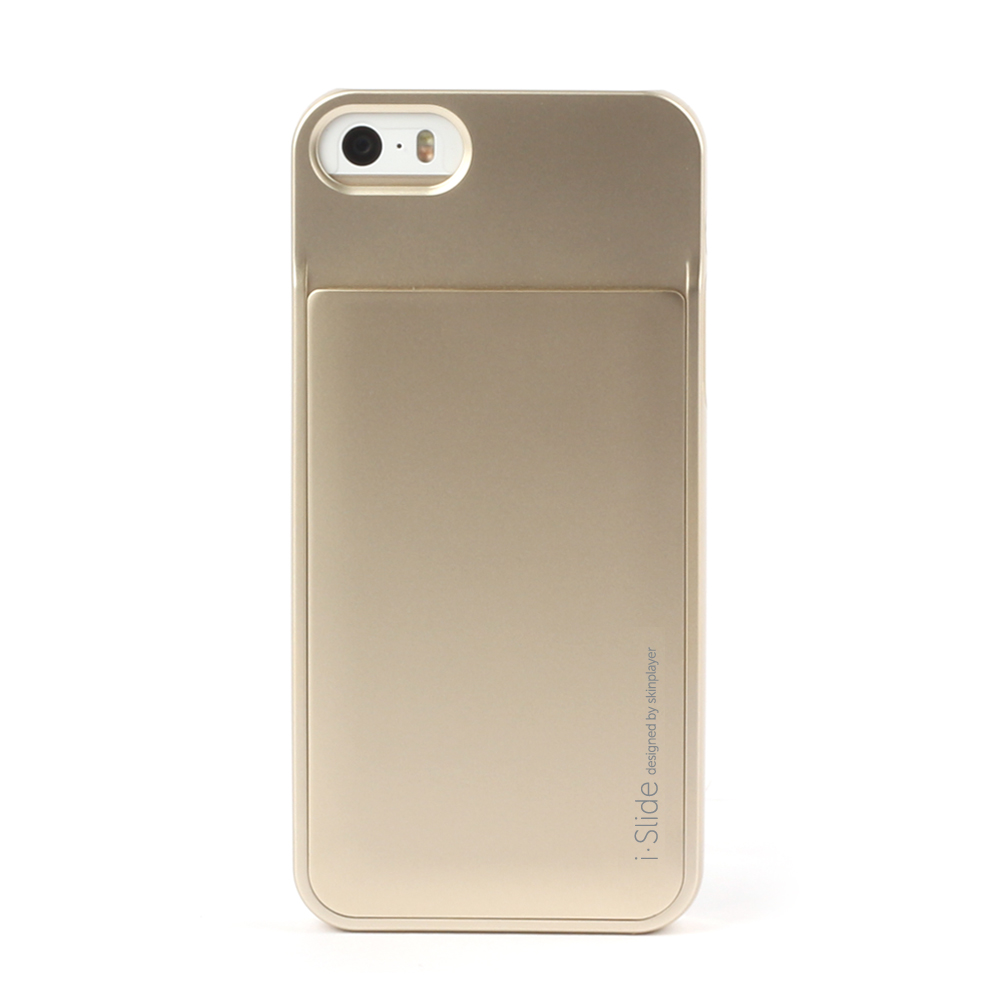 iPhone SE/5S/5対応 カード収納薄型ケース iSlide Gold + Gold