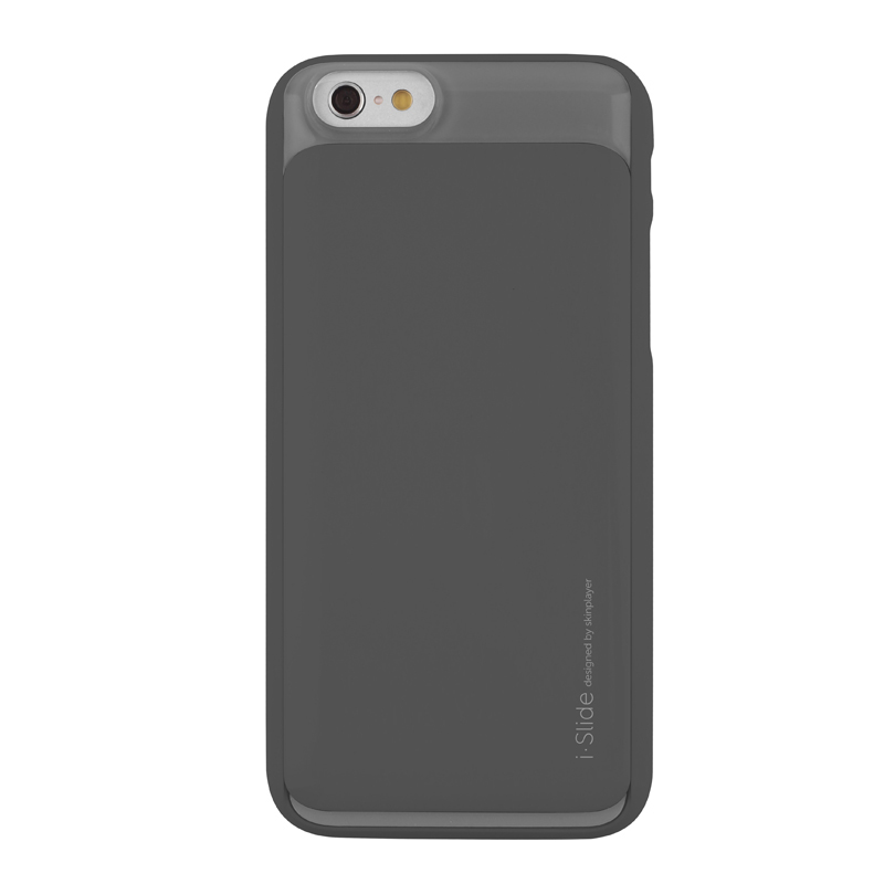 iPhone 6_6S [iSlide] カード収納型ハードケース Titanium / Titanium