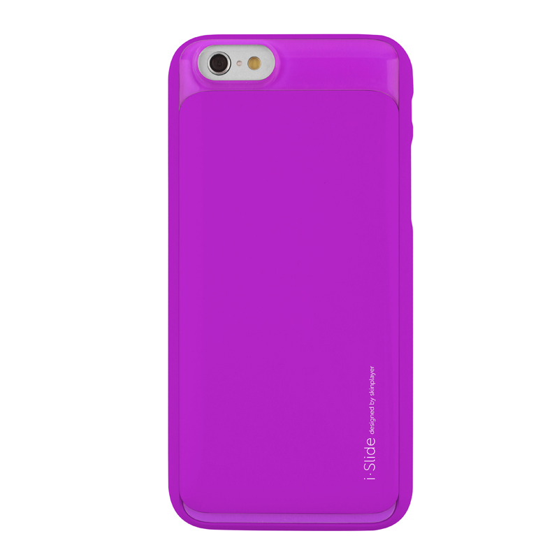 iPhone 6_6S [iSlide] カード収納型ハードケース Purple / Purple