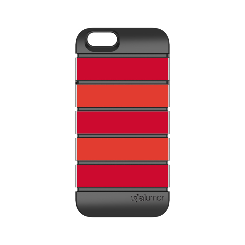 iPhone 6_6S [Alumor] ウレタン&アルミケース Red / Scarlet