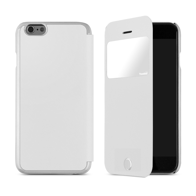 iPhone 6 [Trenther View Flip] PUレザーケース White