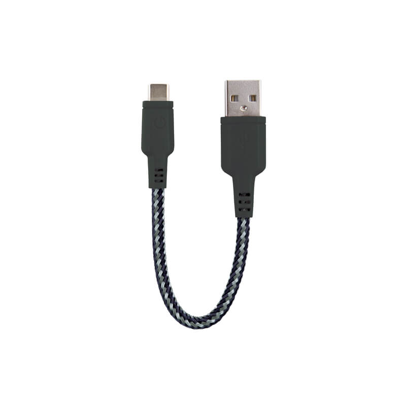 スマートフォン（汎用）/Type-C/NYLOTOUGH/2.0 USB-C to USB-A/16cm/Black(ブラック）