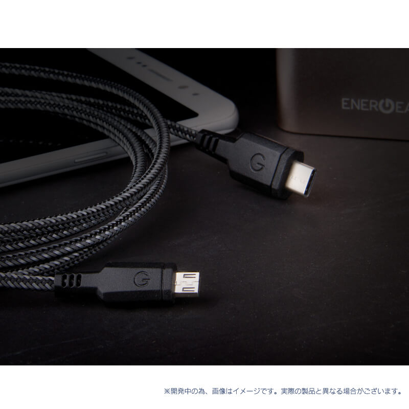 スマートフォン（汎用）/Type-C/NYLOTOUGH/2.0 USB-C to microUSB/1.5m/Black（ブラック）