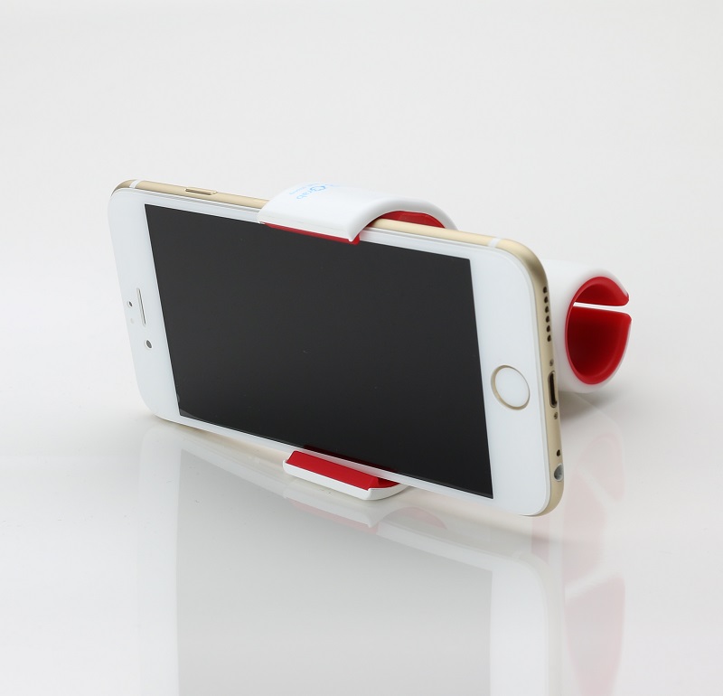 スマートフォン(汎用) 多機能スマートフォンホルダー「xenomix Grab」 ホワイト/レッド