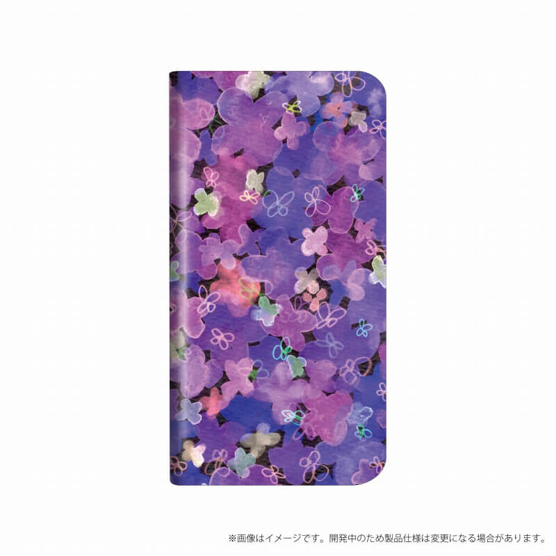 Galaxy Note8 SC-01K/SCV37 薄型デザインPUレザーケース「Design+」 Flower パープル