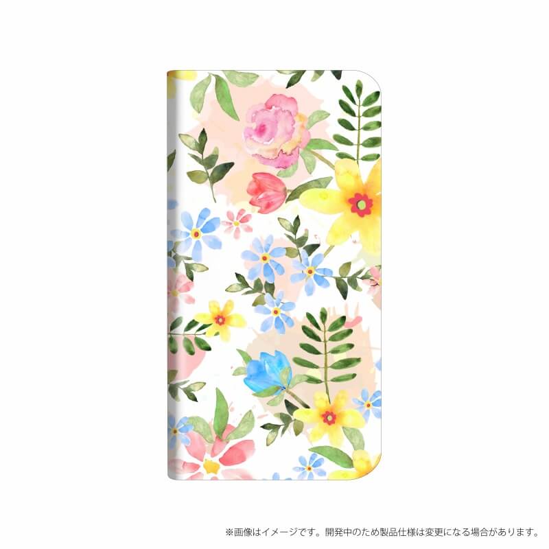 Galaxy Note8 SC-01K/SCV37 薄型デザインPUレザーケース「Design+」 Flower ハッピー