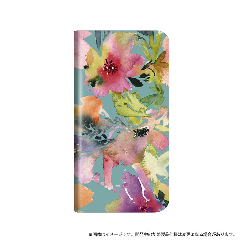 Galaxy S9+ SC-03K/SCV39 薄型デザインPUレザーケース「Design+」 Flower カラフル