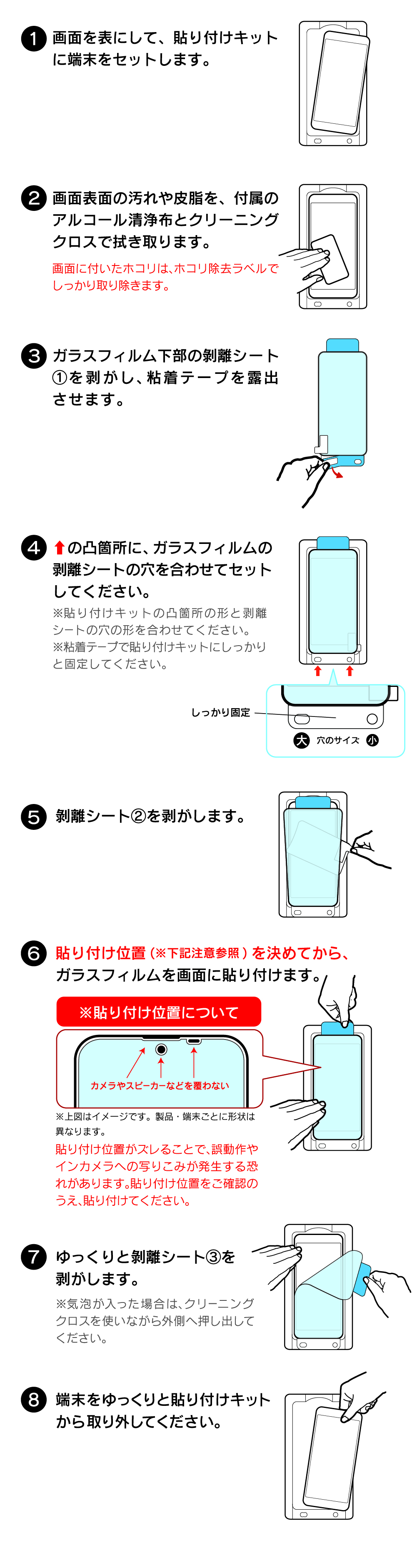貼り付けキットProの使用方法(フィルムタイプ)