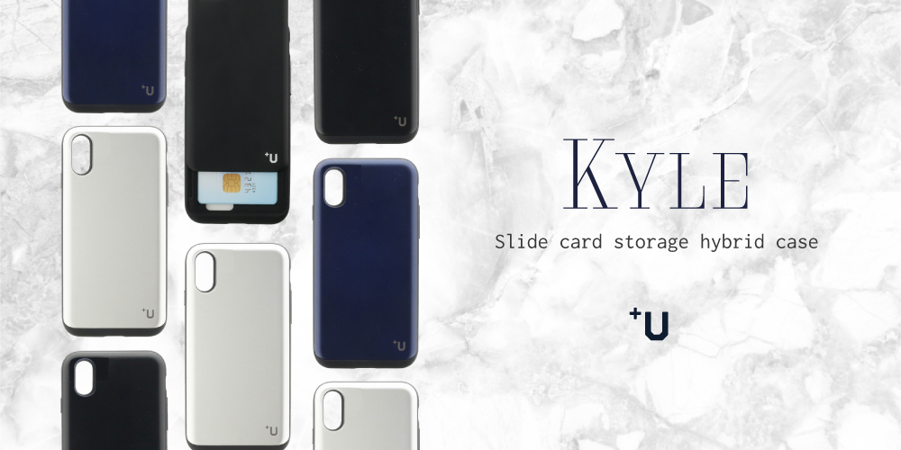 iPhone X Kyle/Slide式カード収納ハイブリットケース