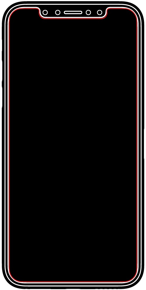 衝撃吸収タイプの保護範囲