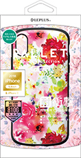 iPhone XS/iPhone X 耐衝撃ハイブリッドケース「PALLET Design」 フラワーピンク