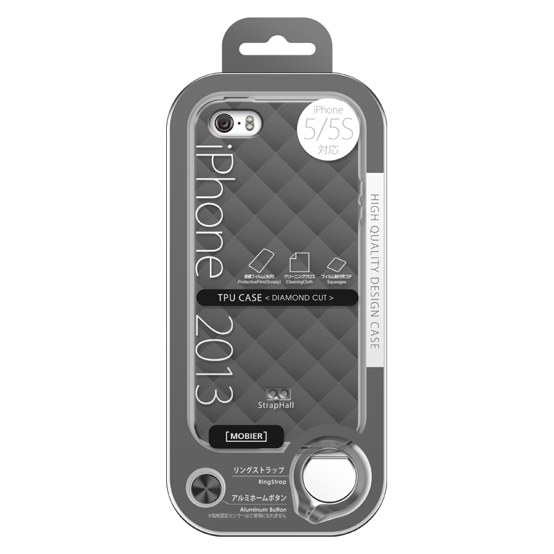 iPhone 5/5S TPUケース(ダイヤ) パープル｜スマホ(タブレット