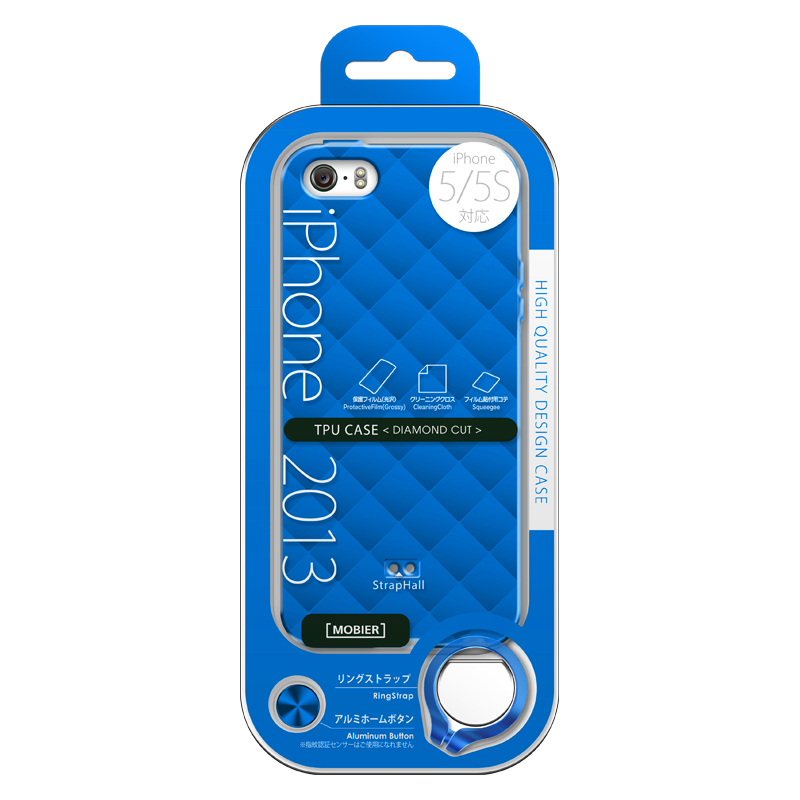 iPhone 5/5S TPUケース(ダイヤ) パープル｜スマホ(タブレット