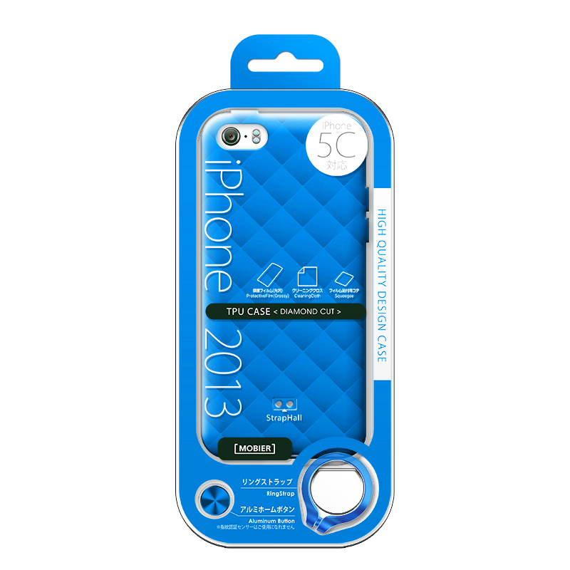 iPhone 5C TPUケース(ダイヤ) オレンジ｜スマホ(タブレット