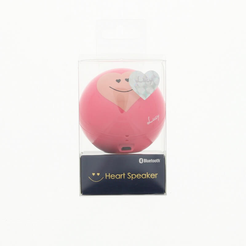 スマートフォン（汎用）【Lucy】にこにこハートスピーカー/ピンク