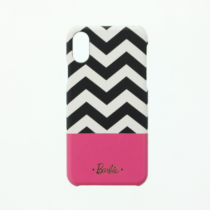iPhone X/Barbie Design/PUレザーケース/ブラック