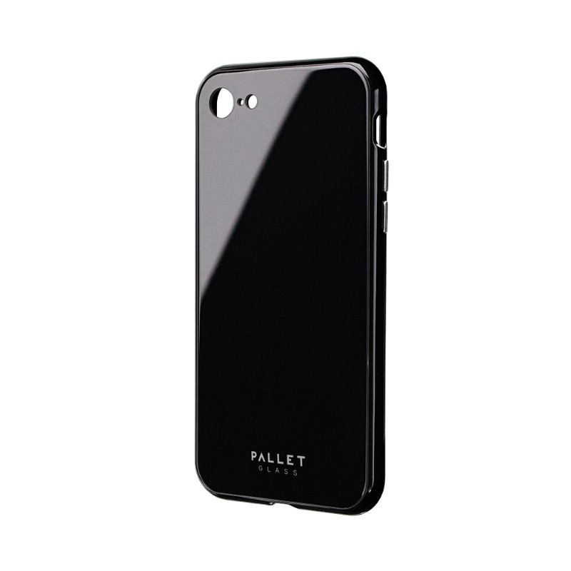 iPhone 8/7 ガラスハイブリッドケース「PALLET GLASS」ブラック