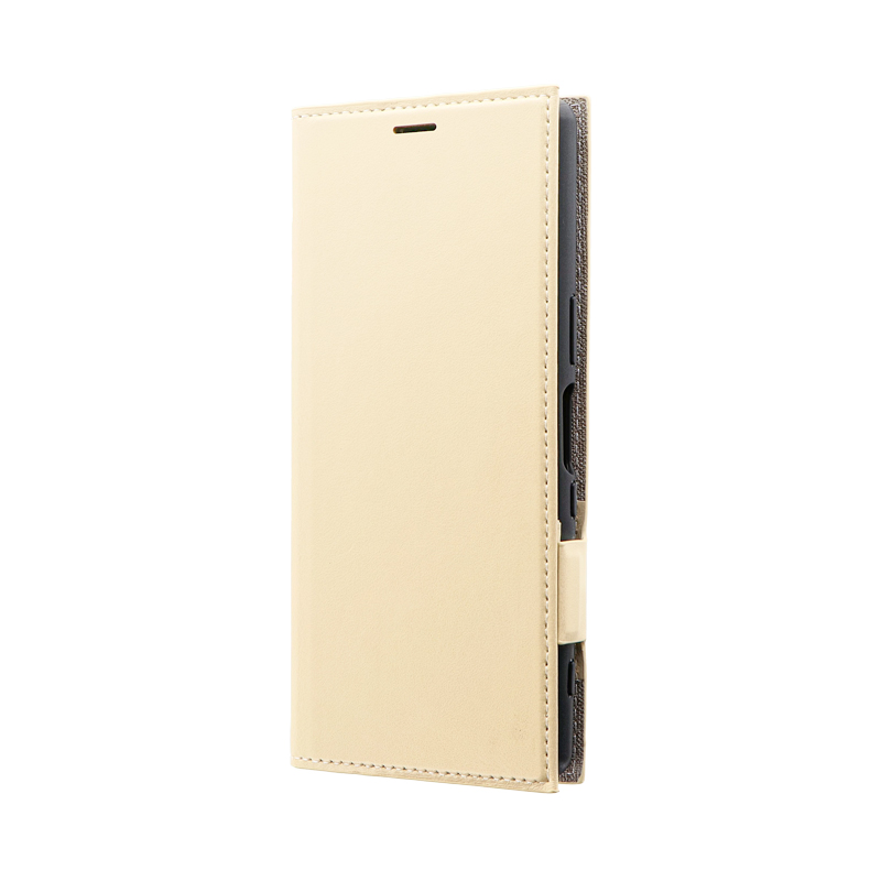 Xperia 5 SO-01M/SOV41 薄型PUレザーフラップケース「PRIME」 ベージュ