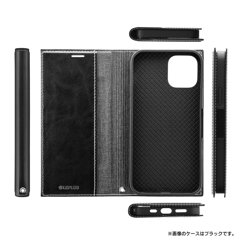 iPhone 12/iPhone 12 Pro 薄型PUレザーフラップケース「PRIME