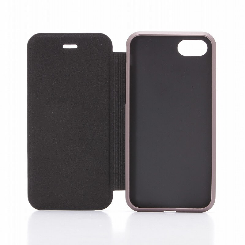 iPhone7 アルミバンパー+PUレザーフラップケース「DUAL FACE Flap