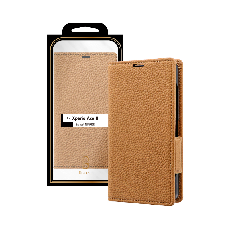 Xperia Ace II SO-41B 本革風レザーフラップケース「SUPERIOR