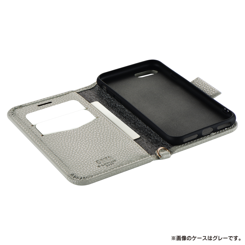 iPhone SE (第3世代)/SE (第2世代)/8 本革風レザーフラップケース