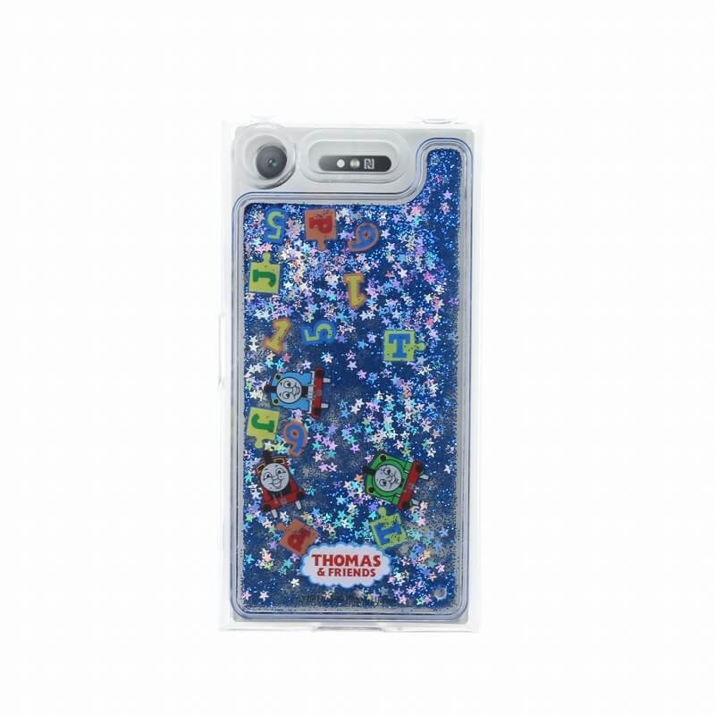 Xperia XZ1トーマス Design/グリッターハイブリットケース/ブルー