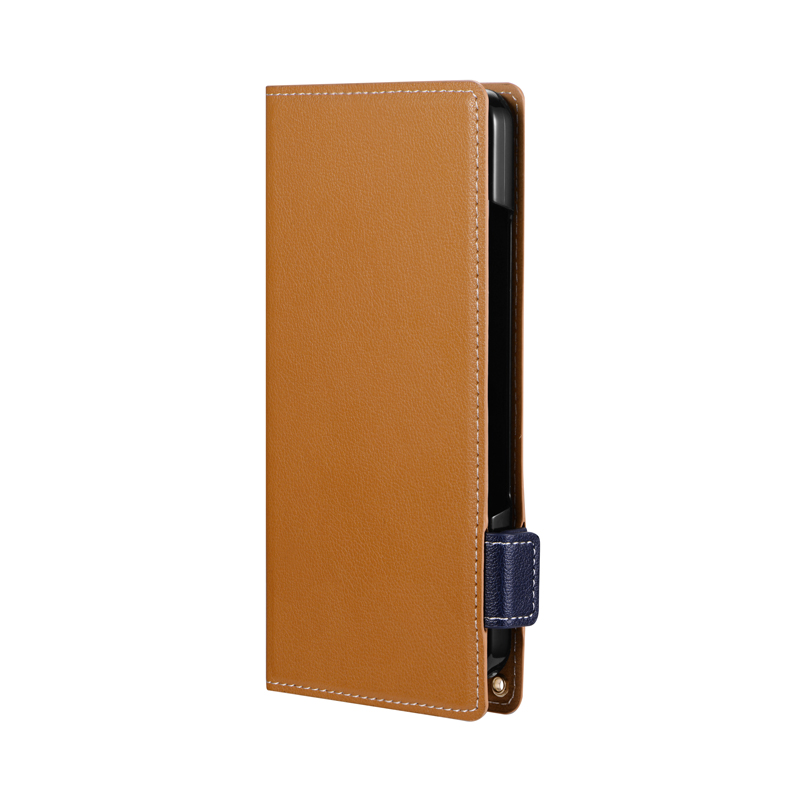 AQUOS wish3 薄型・軽量PUレザー手帳ケース 「Twoal W」 キャメル