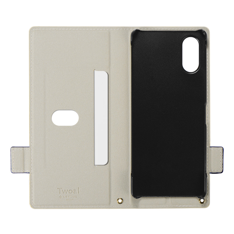 Xperia 5 V 薄型・軽量PUレザー手帳ケース 「Twoal W」 ベージュ