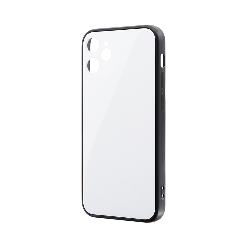 iPhone 12 mini 背面フラットガラスケース「SHELL GLASS Flat」 レッド