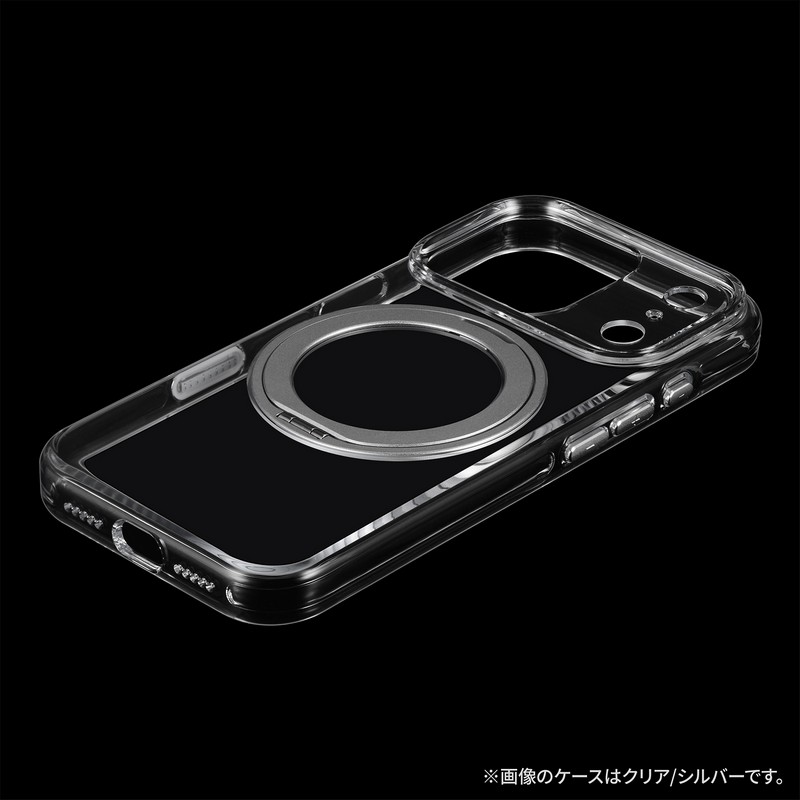 iPhone 17 Pro 360度回転スタンド付き超透明ハードケース