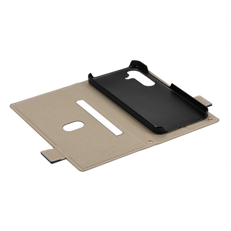 Galaxy S24 薄型・軽量PUレザー手帳ケース 「Twoal W」 ベージュ