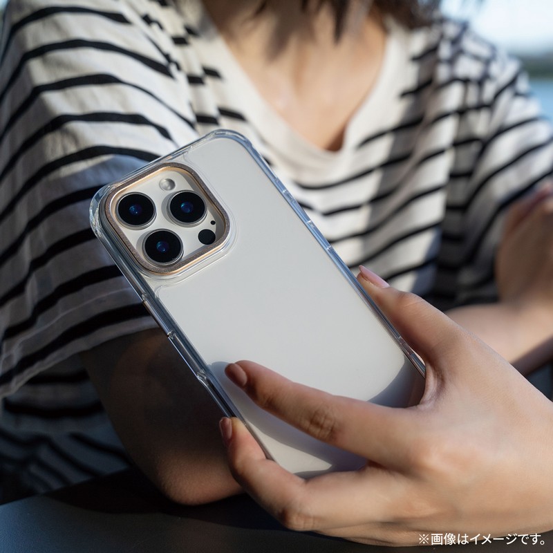 iPhone 16 Pro カメラ保護ハイブリッドケース 「mycam」 シルバー