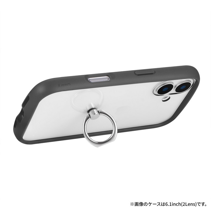 iPhone 16 Pro リング付き耐衝撃ハイブリッドケース 「Cleary Ring
