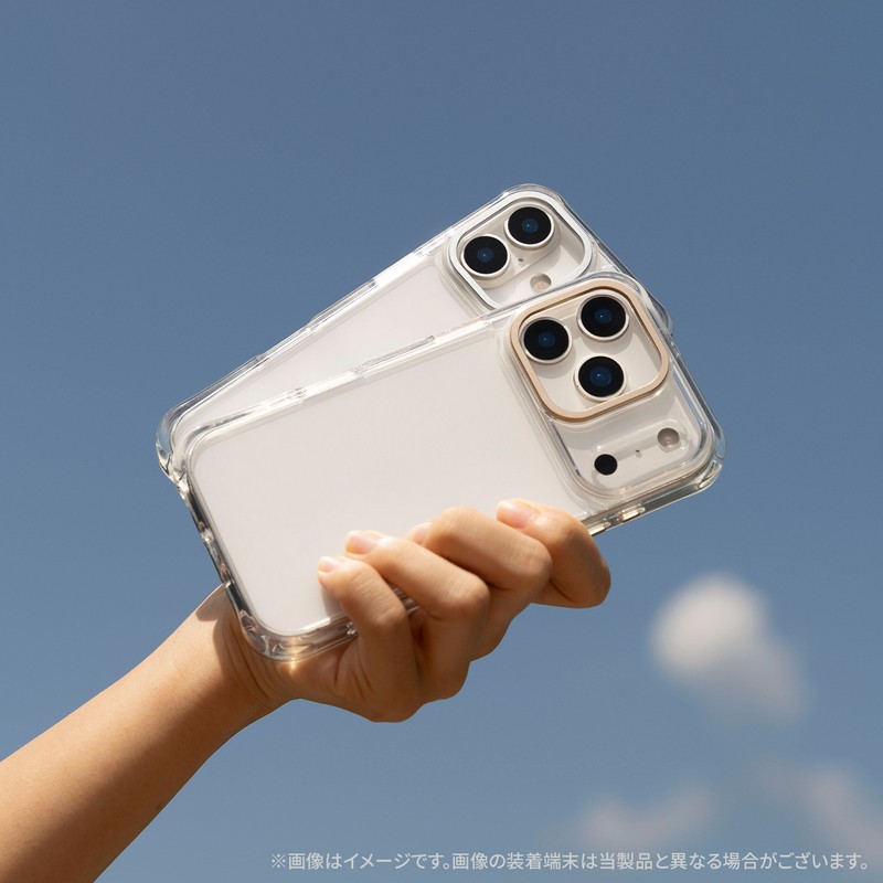 iPhone 17 カメラ保護ハイブリッドケース 「mycam」 シルバー｜スマホ