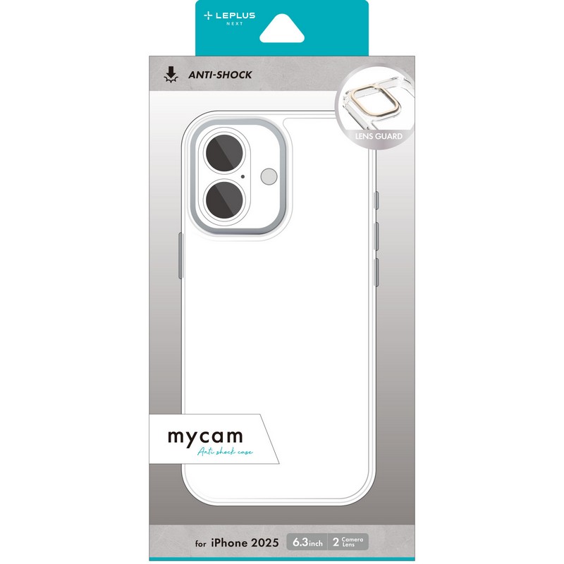 iPhone 17 カメラ保護ハイブリッドケース 「mycam」 シルバー｜スマホ