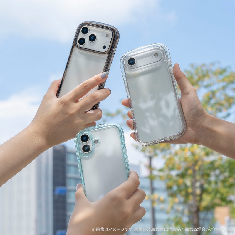 iPhone Air 超衝撃吸収エアポケットケース「AIR-ROUND」 クリア