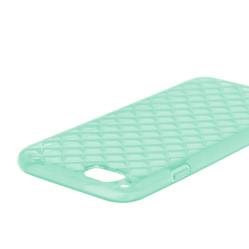□iPhone 6/6s [TPU DIA] TPUケース(ダイヤ) エメラルドグリーン